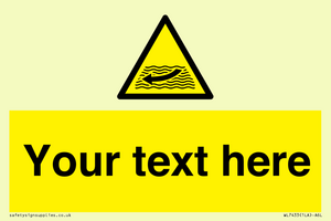 Custom Warning strong river flows